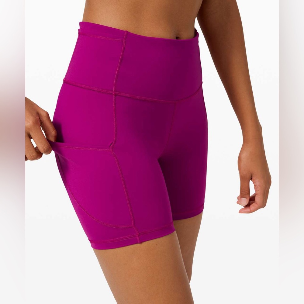 Lululemon Fast and Free Short 6” *Non-Reflective Deep Fuschia